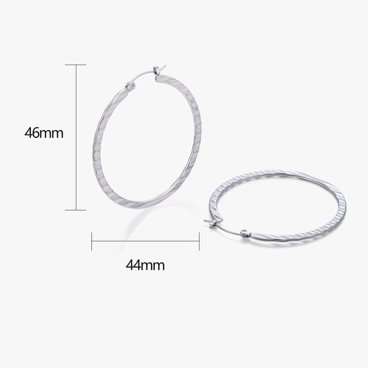 Textured Hoop Earrings for Women, Geometric Round Statement Earrings, Modern Everyday Office Party Jewelry