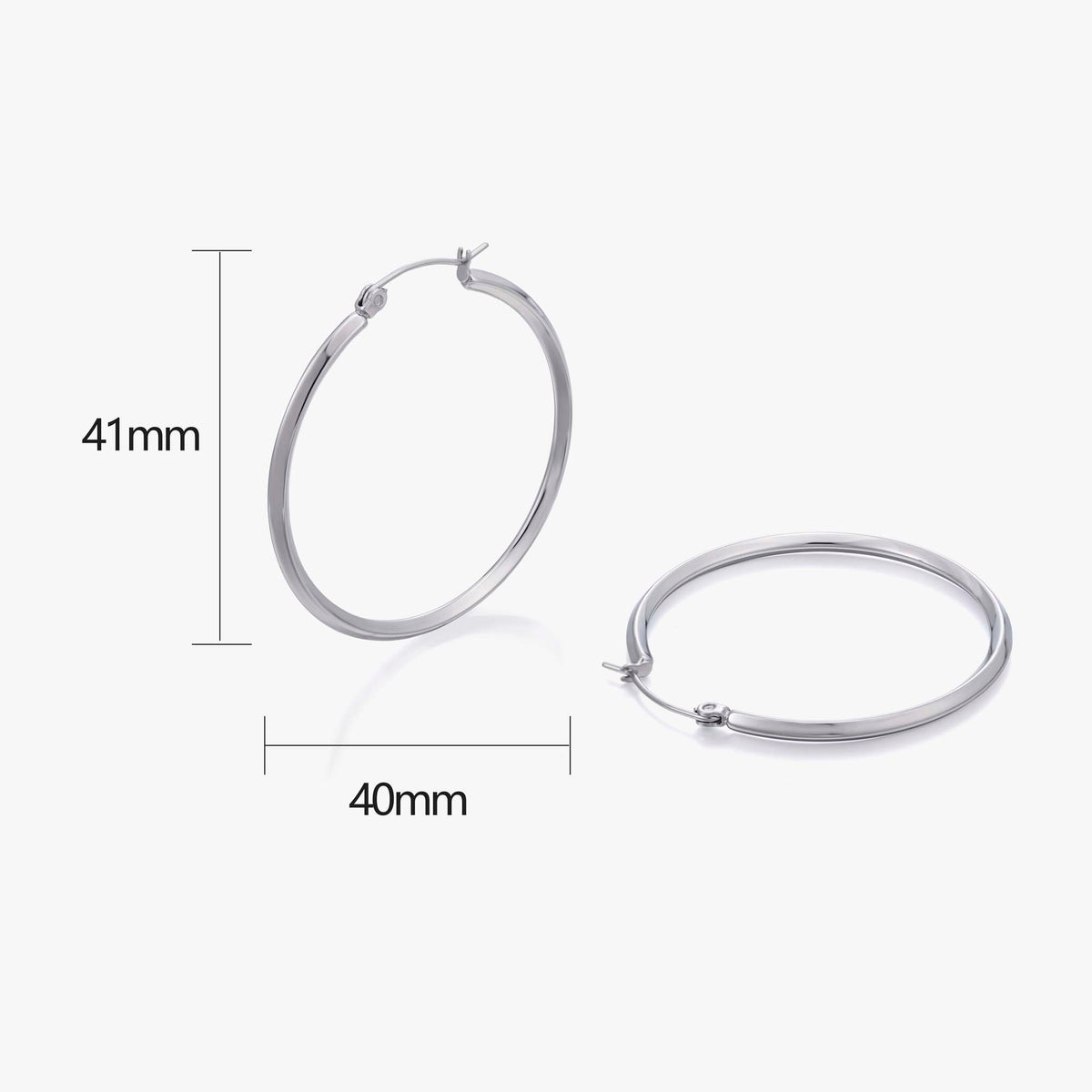 Smooth Hoop Earrings for Women, Geometric Round Statement Earrings, Modern Everyday Office Party Jewelry