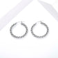 Twisted Hoop Earrings for Women, Stainless Steel Geometric Earrings with Rope Texture Design, Minimalist Round Jewelry for Daily Wear and Special Occasions
