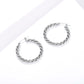 Twisted Hoop Earrings for Women, Stainless Steel Geometric Earrings with Rope Texture Design, Minimalist Round Jewelry for Daily Wear and Special Occasions