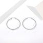 Stainless Steel Hoop Earrings for Women, Geometric Round Textured Hoop Earrings with Minimalist Metal Design, Modern Fashion Jewelry for Everyday Wear