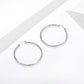 Stainless Steel Hoop Earrings for Women, Geometric Round Textured Hoop Earrings with Minimalist Metal Design, Modern Fashion Jewelry for Everyday Wear