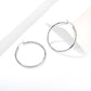 Stainless Steel Hoop Earrings for Women, Geometric Round Textured Hoop Earrings with Minimalist Metal Design, Modern Fashion Jewelry for Everyday Wear