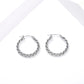 Stainless Steel Hoop Earrings for Women, Twisted Geometric Round Hoop Earrings with Minimalist Metal Design, Modern Fashion Jewelry for Everyday Wear