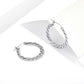 Stainless Steel Hoop Earrings for Women, Twisted Geometric Round Hoop Earrings with Minimalist Metal Design, Modern Fashion Jewelry for Everyday Wear