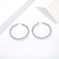 Stainless Steel Twisted Hoop Earrings for Women, Spiral Geometric Round Earrings with Modern Minimalist Design, Large Circle Fashion Jewelry