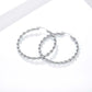 Stainless Steel Twisted Hoop Earrings for Women, Spiral Geometric Round Earrings with Modern Minimalist Design, Large Circle Fashion Jewelry