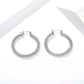 Twisted Hoop Earrings for Women, Geometric Round Earrings, Ribbed Spiral Jewelry Pair for Daily and Occasion Wear
