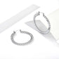 Twisted Hoop Earrings for Women, Geometric Round Earrings, Ribbed Spiral Jewelry Pair for Daily and Occasion Wear