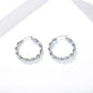 Twisted Hoop Earrings for Women, Geometric Round Earrings, Spiral Texture Jewelry Pair for Daily and Occasion Wear