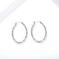 Twisted Oval Hoop Earrings for Women, Geometric Textured Earrings, Polished Jewelry Pair for Daily and Occasion Wear