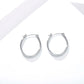 Oval Hoop Earrings for Women, Geometric Flat Hoop Earrings, Polished Modern Jewelry Pair for Daily and Office Wear
