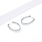 Oval Hoop Earrings for Women, Geometric Flat Hoop Earrings, Polished Modern Jewelry Pair for Daily and Office Wear