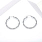 Hoop Earrings for Women, Oval Geometric Hoop Earrings, Interlaced Openwork Modern Jewelry Pair for Daily Styling