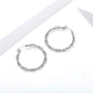 Hoop Earrings for Women, Oval Geometric Hoop Earrings, Interlaced Openwork Modern Jewelry Pair for Daily Styling