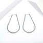Hoop Earrings for Women, Teardrop Hoop Earrings, Long Geometric Statement Hoops, Minimalist Modern Jewelry Pair