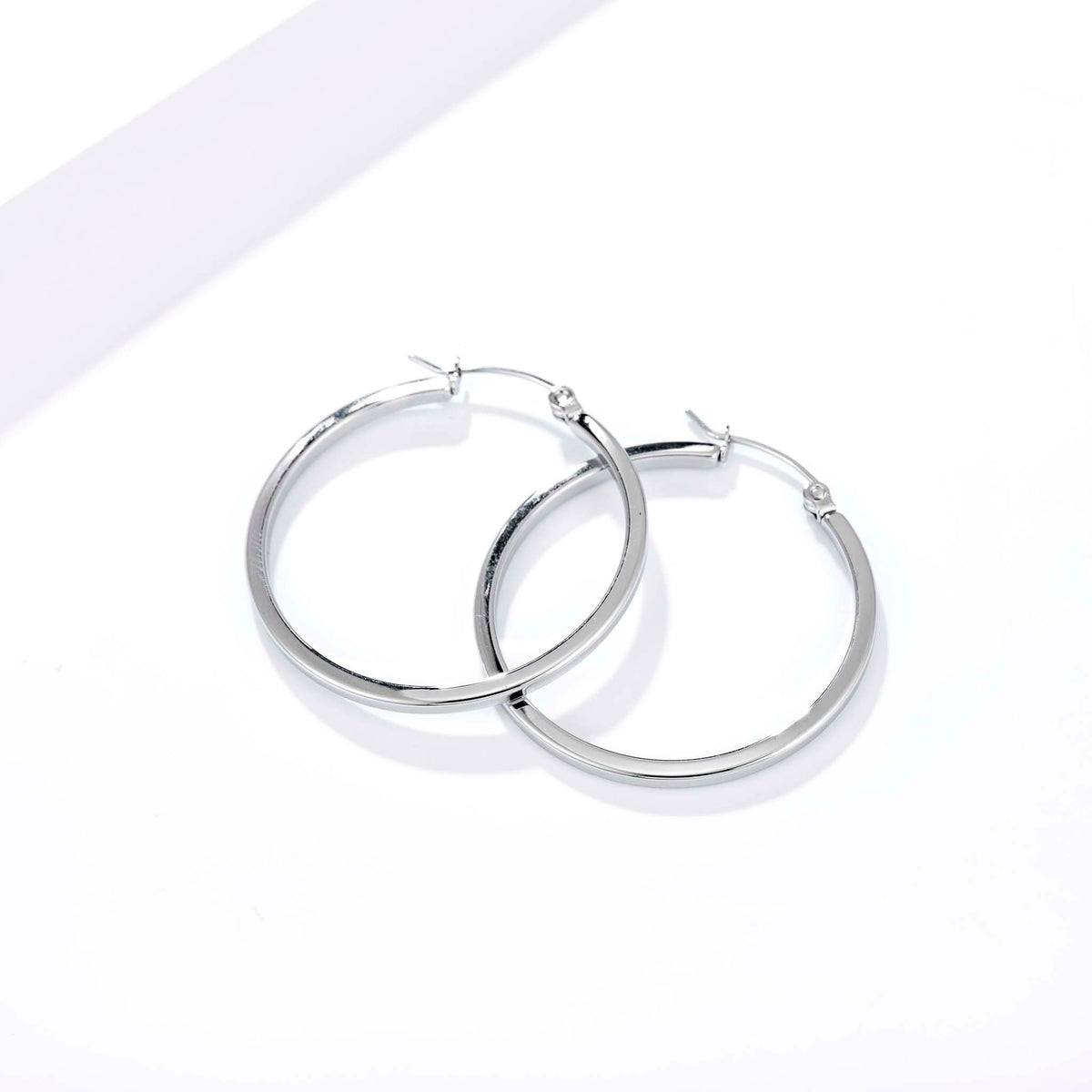Hoop Earrings for Women, Round Geometric Hoop Earrings, Minimalist Classic Hoops, Modern Jewelry Pair