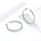 Twisted Hoop Earrings for Women, Geometric Rope Texture Round Statement Earrings, Everyday Office Party Jewelry