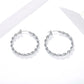 Twisted Hoop Earrings for Women, Geometric Round Statement Earrings, Textured Everyday Office Party Jewelry