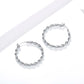 Twisted Hoop Earrings for Women, Geometric Round Statement Earrings, Textured Everyday Office Party Jewelry