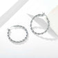 Twisted Hoop Earrings for Women, Geometric Round Statement Earrings, Textured Everyday Office Party Jewelry