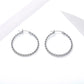 Twisted Hoop Earrings for Women, Geometric Round Statement Earrings, Textured Everyday Office Party Jewelry