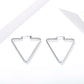 Triangle Hoop Earrings for Women, Geometric Statement Earrings, Modern Open Shape Everyday Office Party Jewelry