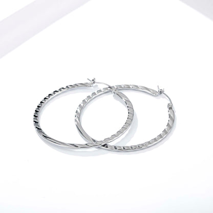 Textured Hoop Earrings for Women, Geometric Round Statement Earrings, Modern Everyday Office Party Jewelry