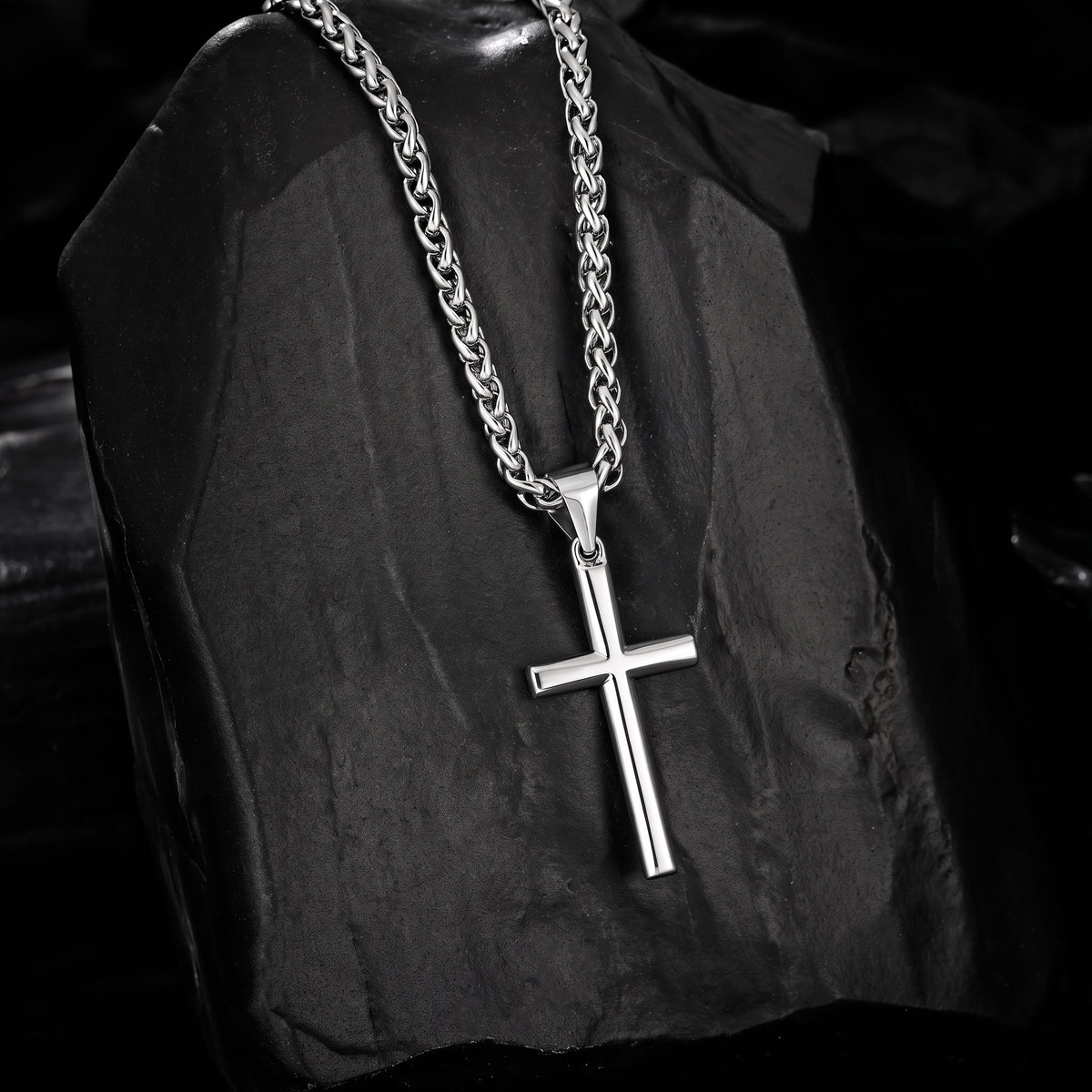Cross Necklace for Men and Women, Minimalist Cross Pendant with Four Chain Styles, Classic Everyday Jewelry Gift