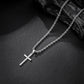 925 Sterling Silver Cross Necklace Twisted Rope Chain N01822