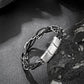 Leather and Steel Bracelet B00628