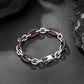 Leather and Steel Bracelet B00619