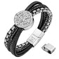 Compass leather bracelet for men B00721