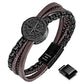 Compass leather bracelet for men B00736