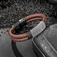 Leather And steel Bracelet B00492