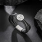 Compass leather bracelet for men B00700