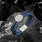 Compass leather bracelet for men B00706