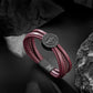 Compass leather bracelet for men B00718