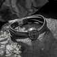 Compass leather bracelet for men B00712