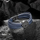 Compass leather bracelet for men B00715