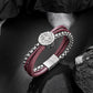 Compass leather bracelet for men B00730
