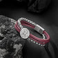 Compass leather bracelet for men B00730