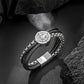 Compass leather bracelet for men B00721