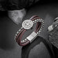 Compass leather bracelet for men B00724