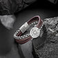 Compass leather bracelet for men B00724