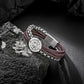 Compass leather bracelet for men B00724