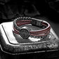 Compass leather bracelet for men B00736