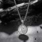 Silver Pendant Necklace Twisted Rope Chain N00893