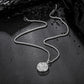 Silver Pendant Necklace Wheat Chain N00894