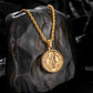 Gold Pendant Necklace Twisted Rope Chain N00927